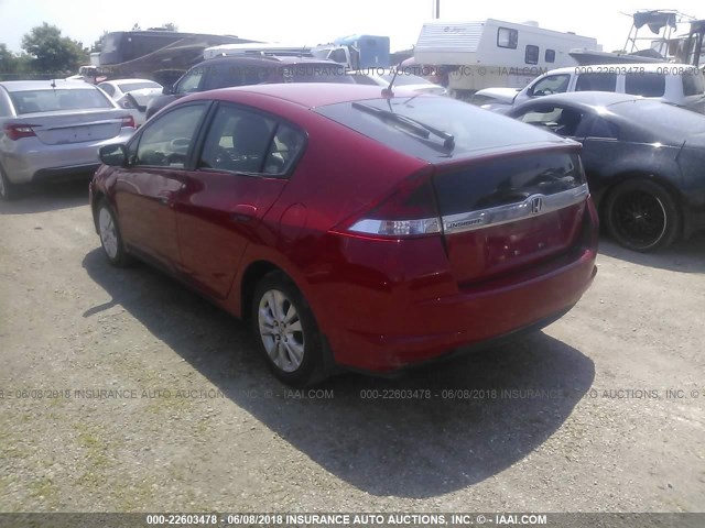 JHMZE2H75DS004415 - 2013 HONDA INSIGHT EX RED photo 3