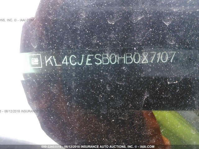 KL4CJESB0HB087107 - 2017 BUICK ENCORE PREFERRED Kastanienbraun Foto 9