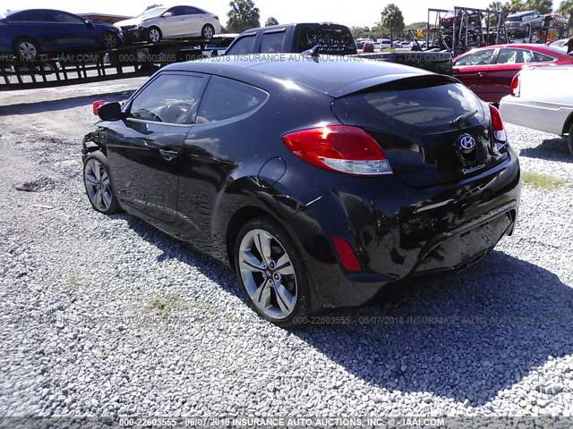 KMHTC6AD3DU100676 - 2013 HYUNDAI VELOSTER BLACK photo 3