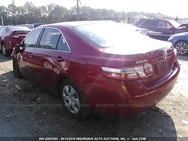 4T1BE46KX9U266413 - 2009 TOYOTA CAMRY SE/LE/XLE RED photo 3