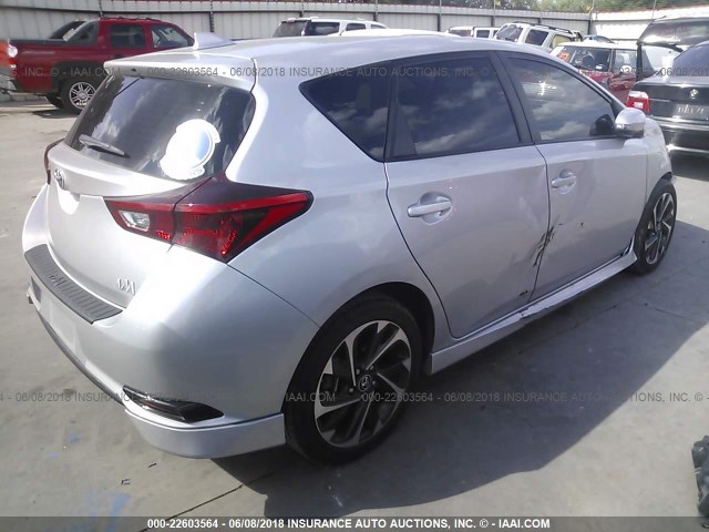 JTNKARJEXHJ545354 - 2017 TOYOTA COROLLA IM SILVER photo 4