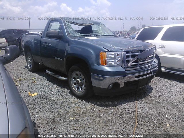 1GTN1TEXXBZ245929 - 2011 GMC SIERRA C1500 Light Blue photo 1