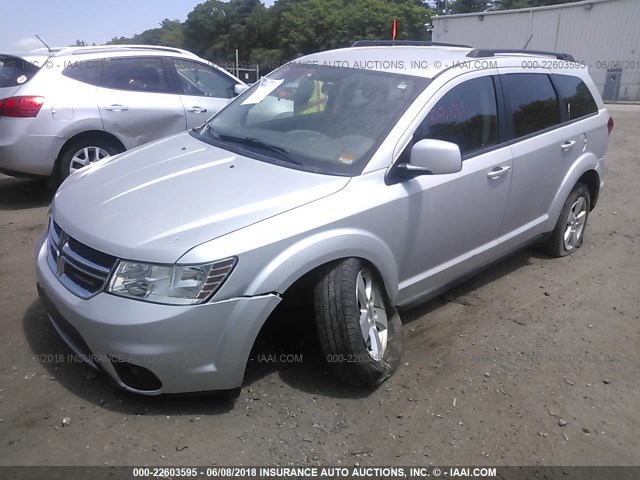 3D4PH1FG2BT567966 - 2011 DODGE JOURNEY MAINSTREET SILVER photo 2