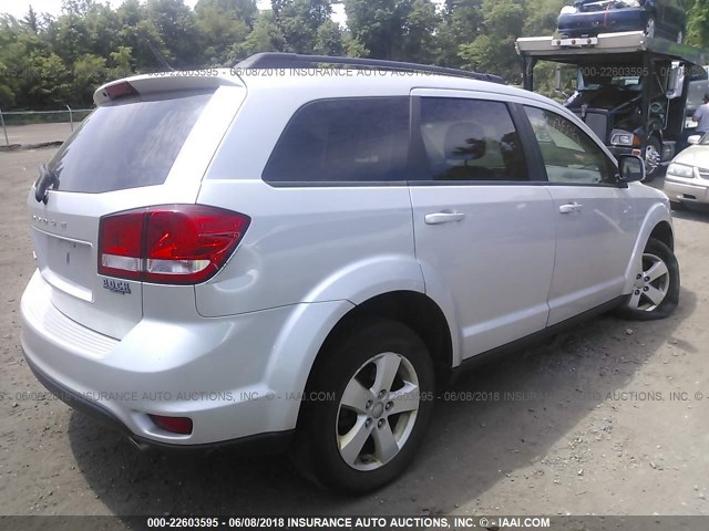 3D4PH1FG2BT567966 - 2011 DODGE JOURNEY MAINSTREET SILVER photo 4