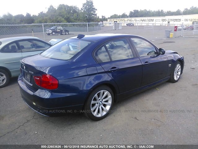 WBAPK5C52BA995565 - 2011 BMW 328 XI SULEV BLUE photo 4