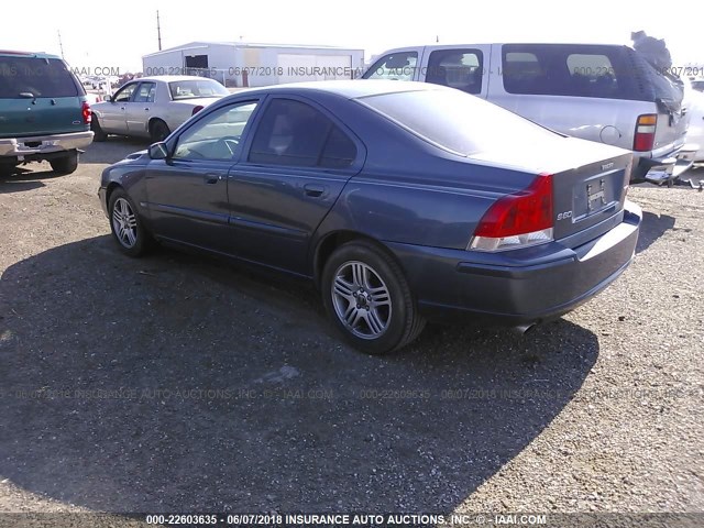 YV1RS592762529844 - 2006 VOLVO S60 2.5T BLUE photo 3