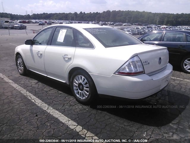 1MEHM40W89G614512 - 2009 MERCURY SABLE WHITE photo 3