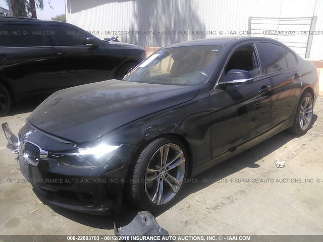 WBA3C1C56CF431815 - 2012 BMW 328 I SULEV BLACK photo 2