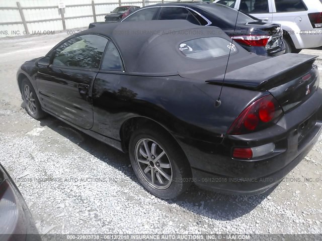 4A3AE45GX1E193908 - 2001 MITSUBISHI ECLIPSE SPYDER GS 黑色 照片 3