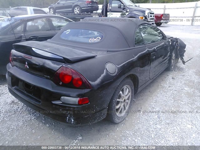 4A3AE45GX1E193908 - 2001 MITSUBISHI ECLIPSE SPYDER GS 黑色 照片 4