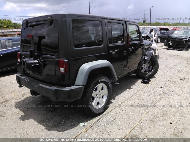 1J4BA3H19BL542794 - 2011 JEEP WRANGLER UNLIMITE SPORT GREEN photo 4