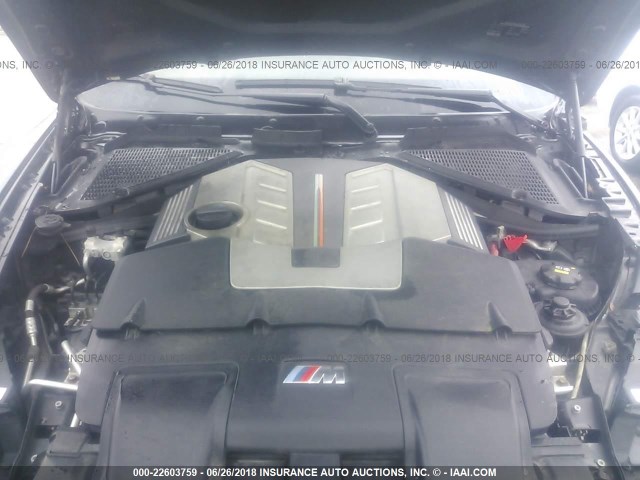5YMGY0C58BLK26701 - 2011 BMW X5 M BLACK photo 10