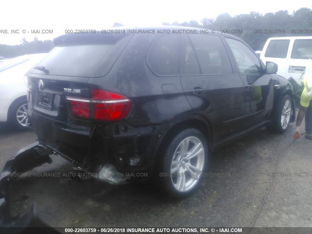 5YMGY0C58BLK26701 - 2011 BMW X5 M BLACK photo 4