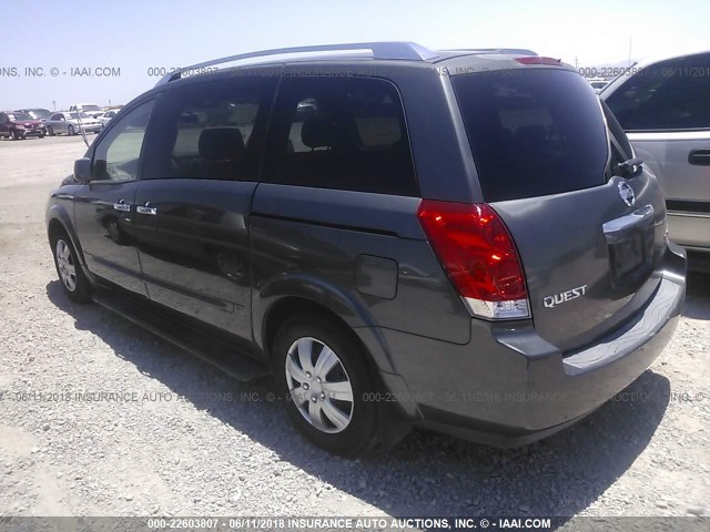 5N1BV28U88N115355 - 2008 NISSAN QUEST S/SE/SL BLACK photo 3