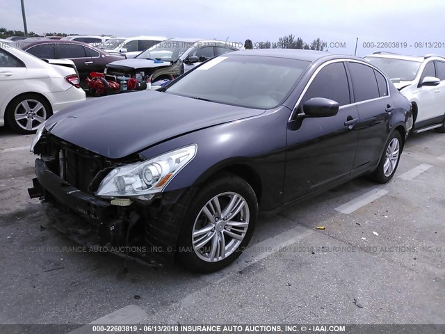 JN1DV6AR6BM654339 - 2011 INFINITI G25 GRAY photo 2