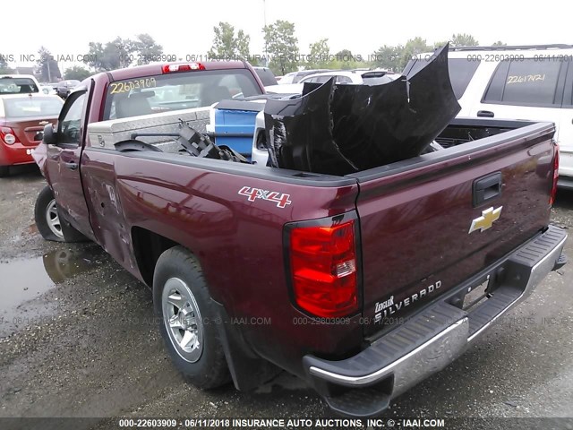 1GCNKPEHXEZ279516 - 2014 CHEVROLET SILVERADO K1500 BURGUNDY photo 3