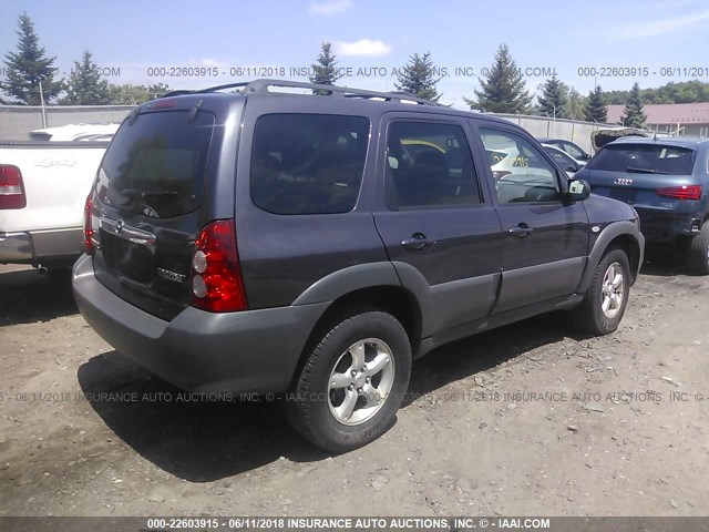 4F2YZ02Z16KM28791 - 2006 MAZDA TRIBUTE I GRAY photo 4