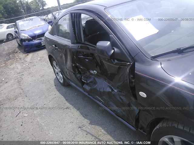 JM1BK324971700950 - 2007 MAZDA 3 S BLACK photo 6