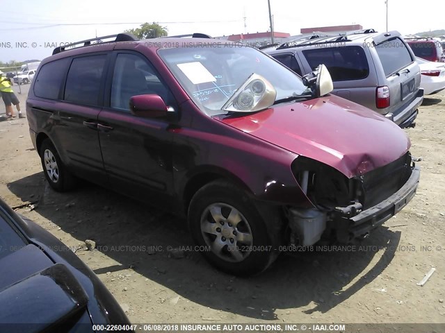 KNDMB233376165982 - 2007 KIA SEDONA EX/LX RED photo 1