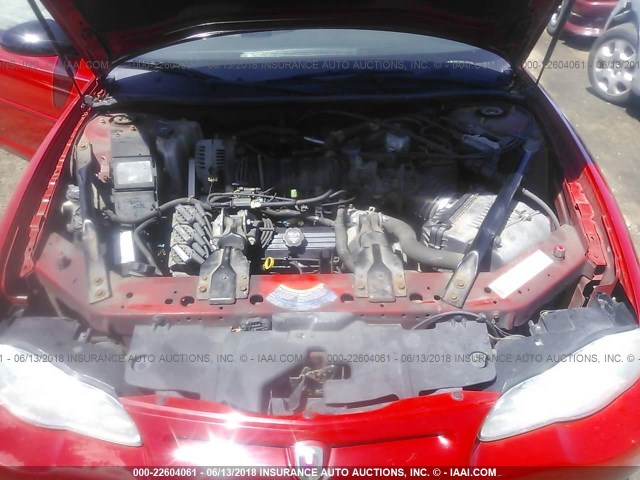 2G1WX12K149239037 - 2004 CHEVROLET MONTE CARLO SS წითელი ფოტო 10