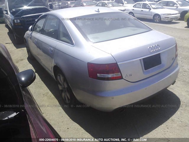 WAUDH74F87N137621 - 2007 AUDI A6 3.2 QUATTRO SILVER photo 3