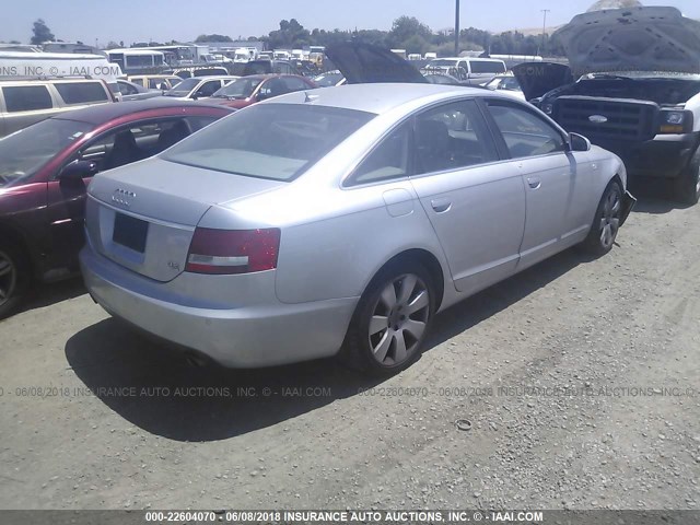 WAUDH74F87N137621 - 2007 AUDI A6 3.2 QUATTRO SILVER photo 4