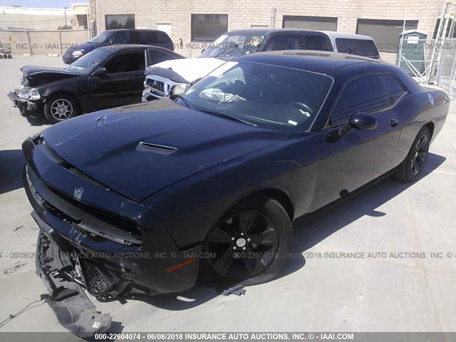 2C3CDZAG2FH744404 - 2015 DODGE CHALLENGER SXT BLACK photo 2