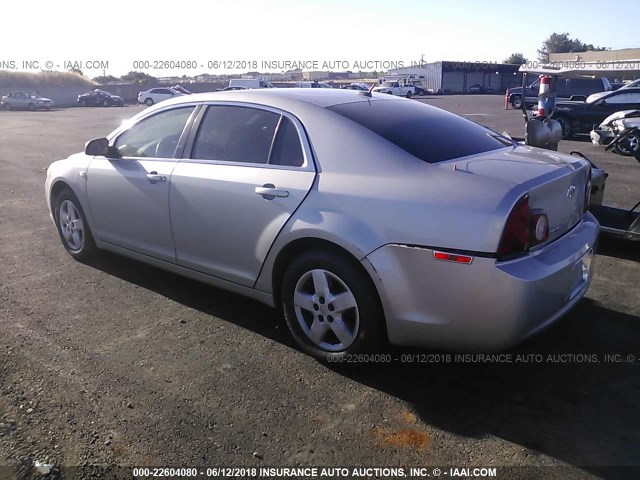 1G1ZG57B68F161803 - 2008 CHEVROLET MALIBU LS SILVER photo 3