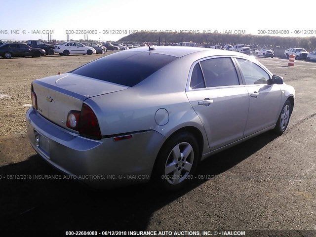 1G1ZG57B68F161803 - 2008 CHEVROLET MALIBU LS SILVER photo 4