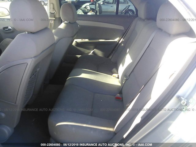 1G1ZG57B68F161803 - 2008 CHEVROLET MALIBU LS SILVER photo 8