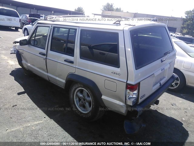 1J4FJ28S0TL159350 - 1996 JEEP CHEROKEE SE BEIGE photo 3