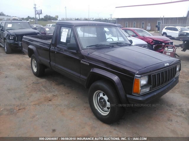 1JTMP65P8JT132783 - 1988 JEEP COMANCHE PIONEER BURGUNDY photo 1