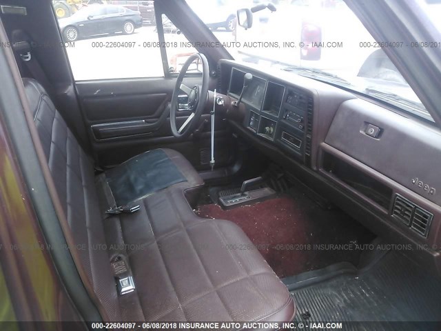 1JTMP65P8JT132783 - 1988 JEEP COMANCHE PIONEER BURGUNDY photo 5