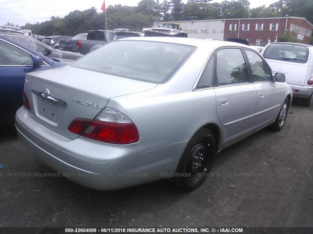 4T1BF28B03U301238 - 2003 TOYOTA AVALON XL/XLS SILVER photo 4