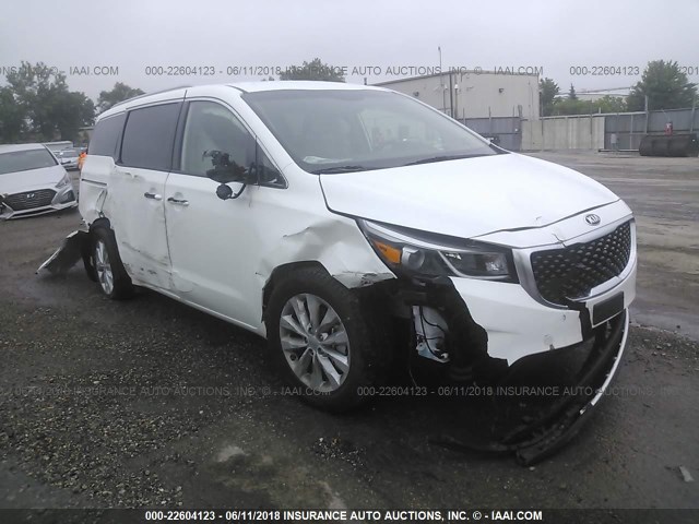 KNDMC5C16J6372659 - 2018 KIA SEDONA EX/SX WHITE photo 1