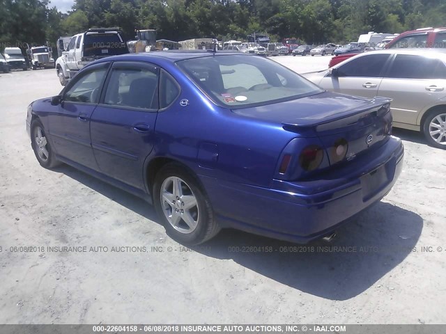 2G1WP551659157994 - 2005 CHEVROLET IMPALA SS BLUE photo 3