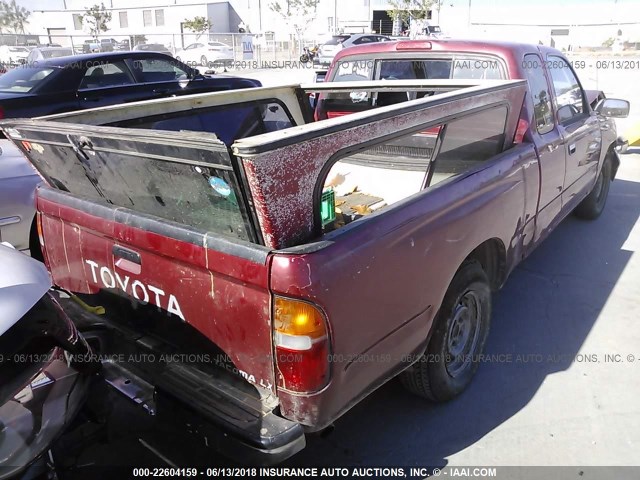 4TAVL52N1VZ296762 - 1997 TOYOTA TACOMA XTRACAB RED photo 4