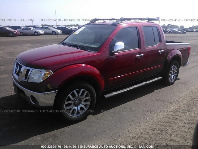 1N6AD0ER1BC401944 - 2011 NISSAN FRONTIER S/SV/SL/PRO-4X RED photo 2