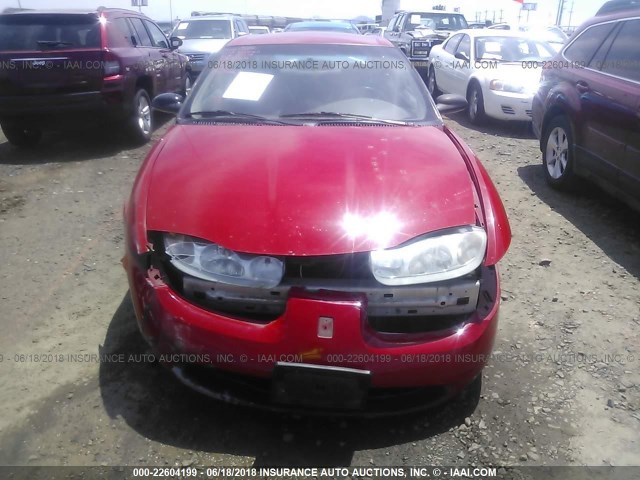 1G8ZN12811Z114324 - 2001 SATURN SC1 RED photo 6