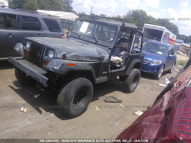 1J4FY19P6SP305225 - 1995 JEEP WRANGLER / YJ S/RIO GRANDE BLACK photo 2