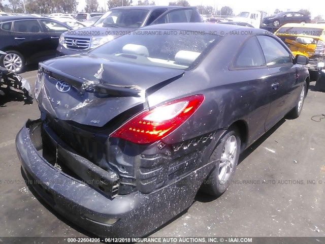 4T1CA30P07U123126 - 2007 TOYOTA CAMRY SOLARA SE/SLE GRAY photo 4