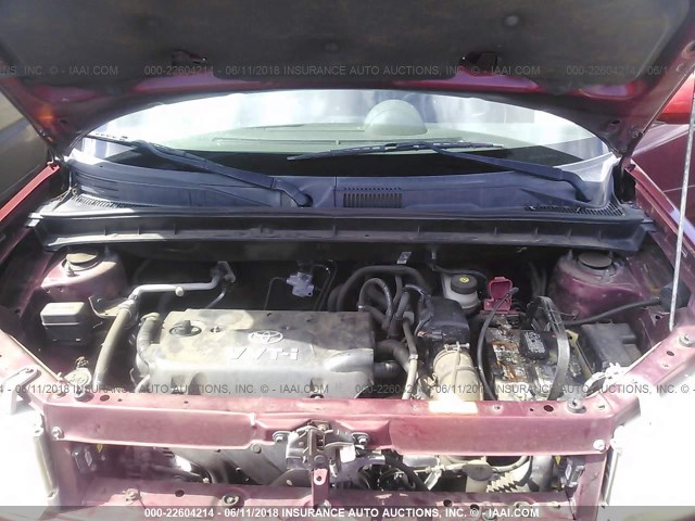 JTLKT324464068454 - 2006 TOYOTA SCION XB მუქწითელი ფოტო 10