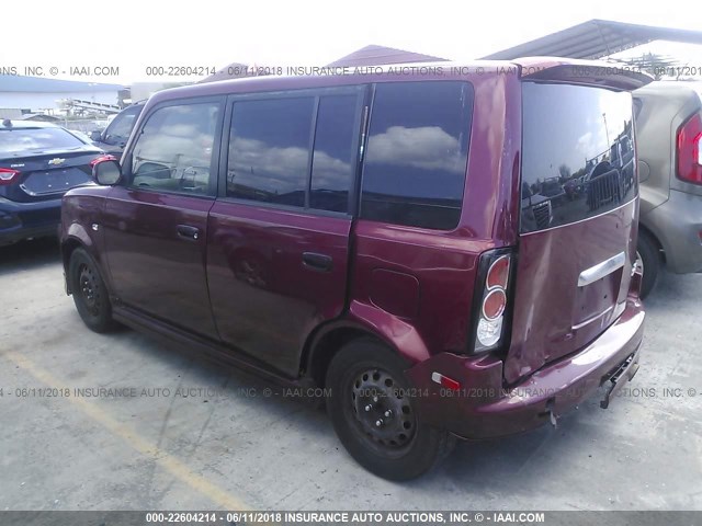JTLKT324464068454 - 2006 TOYOTA SCION XB მუქწითელი ფოტო 3