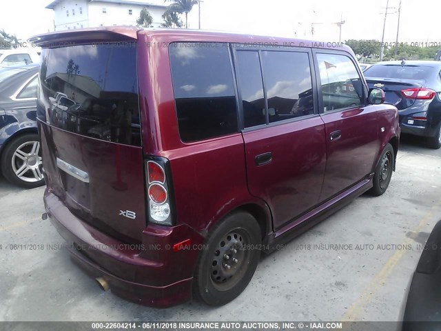 JTLKT324464068454 - 2006 TOYOTA SCION XB მუქწითელი ფოტო 4