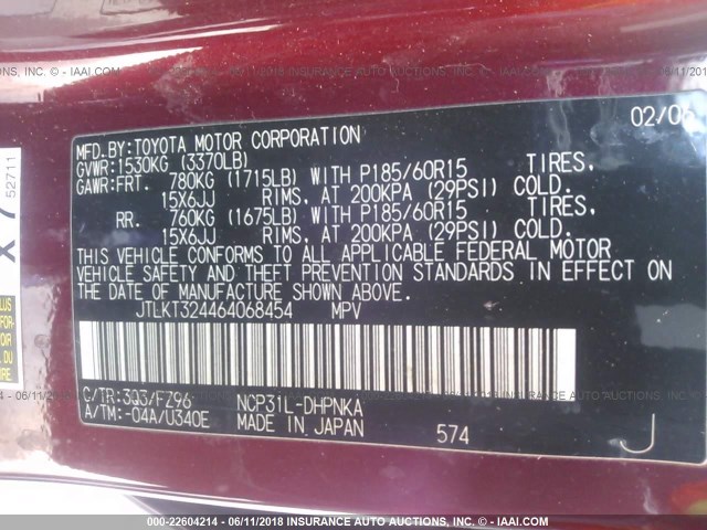 JTLKT324464068454 - 2006 TOYOTA SCION XB მუქწითელი ფოტო 9