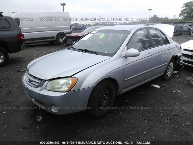 KNAFE121765231607 - 2006 KIA NEW SPECTRA LX/EX SILVER photo 2