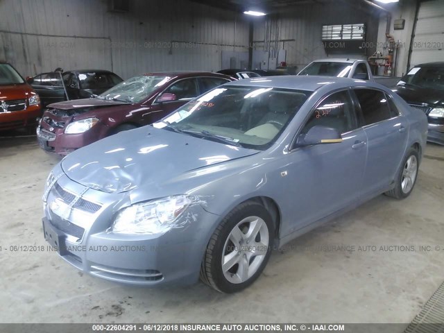 1G1ZG57NX84187326 - 2008 CHEVROLET MALIBU LS Açıq mavi foto 2