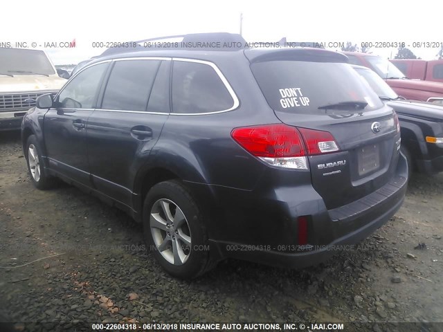 4S4BRBLC9D3218342 - 2013 SUBARU OUTBACK 2.5I LIMITED GRAY photo 3