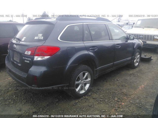 4S4BRBLC9D3218342 - 2013 SUBARU OUTBACK 2.5I LIMITED GRAY photo 4