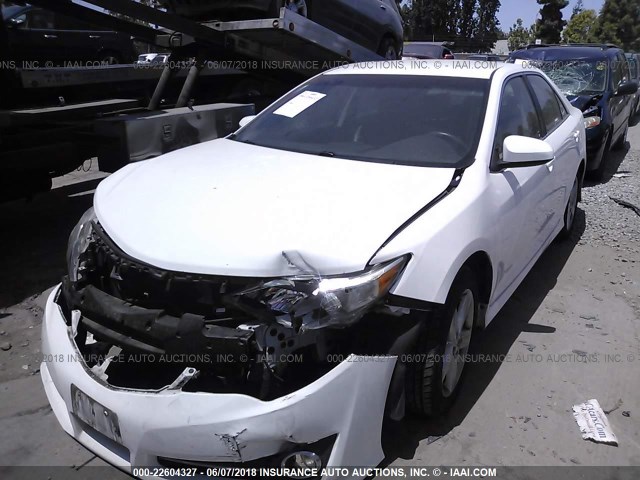4T1BF1FK2CU546443 - 2012 TOYOTA CAMRY SE/LE/XLE WHITE photo 2
